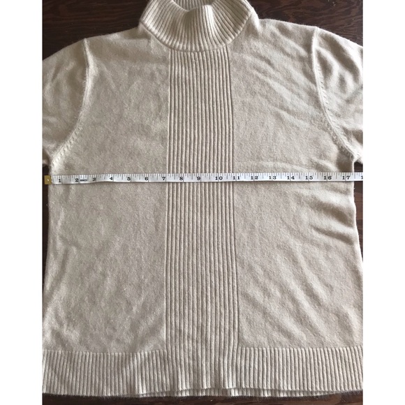 wardrobe essentials petite small cream mock neck - Picture 7 of 8